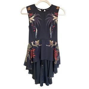 Stylestalker | Crazy About You Exaggerated Peplum High Low Sleeveless Top | XS